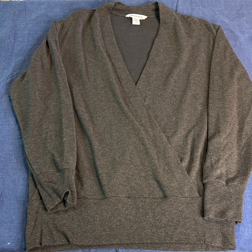 Athleta Brown Wrap Top